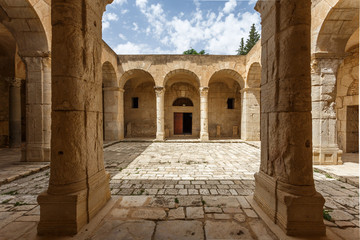 EL KEF / TUNISIA - JUNE 2015: Medieval byzantine church interior in El Kef town, Tunisia
