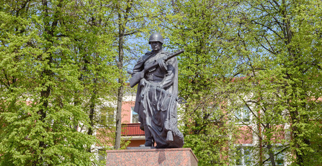 Mass grave and the Eternal Flame are located on Labor Square in Gomel. The intersection of Lenin Avenue with Internatsionalnaya Street. The memorial is one of the main attractions of the city.