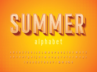 Vector of modern 3D bold alphabet design