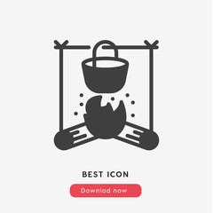 camp fire icon vector