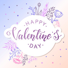 happy Valentine's day cute greeting card, poster, banner design