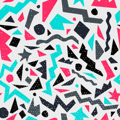 seamless pattern from abstract paper cutouts