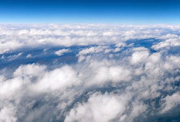 Fototapeta na wymiar View from an airplane