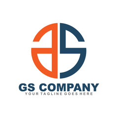 GS letter logo design vector template