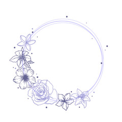 decorative frame with hand drawn flowers