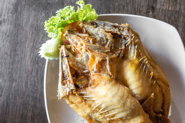 deep fried sea bass fish