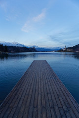 Fototapeta na wymiar Calm lake view at Slovenia