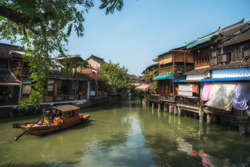 Fototapeta na wymiar Zhujiajiao Ancient water Town. Chinese traditional. Shanghai. China