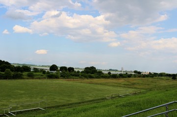 新緑　空　渡良瀬　茨城