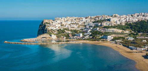 Scenic view of Peschici, Foggia Province, Puglia, Italy.
