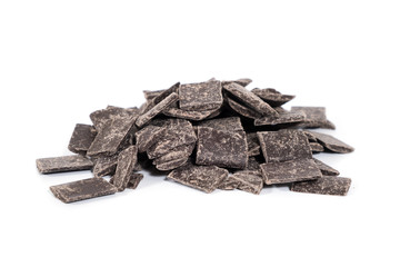 Tasty milk chocolate  on white background