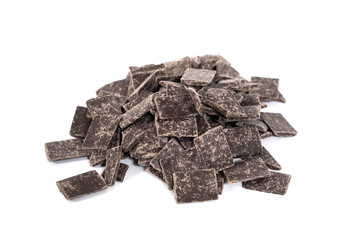 Tasty milk chocolate  on white background