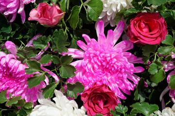 Pattern of natural flowers background texture