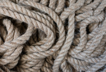 new pile of rope as background