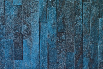 creative shabby light blue natural quartzite stone bricks texture for background use.