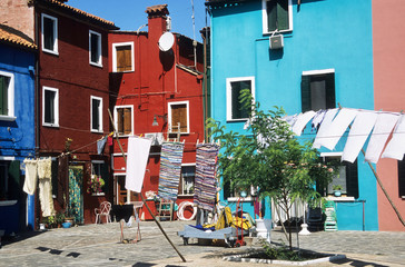 Venice; the colourfull houses of Burano