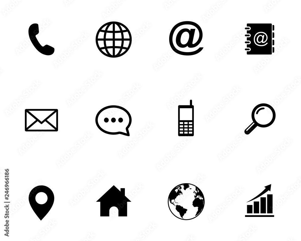 Poster web icon set. set of web icon symbol vector