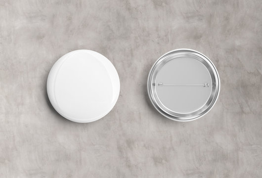 Badge on concrete background 3D rendering