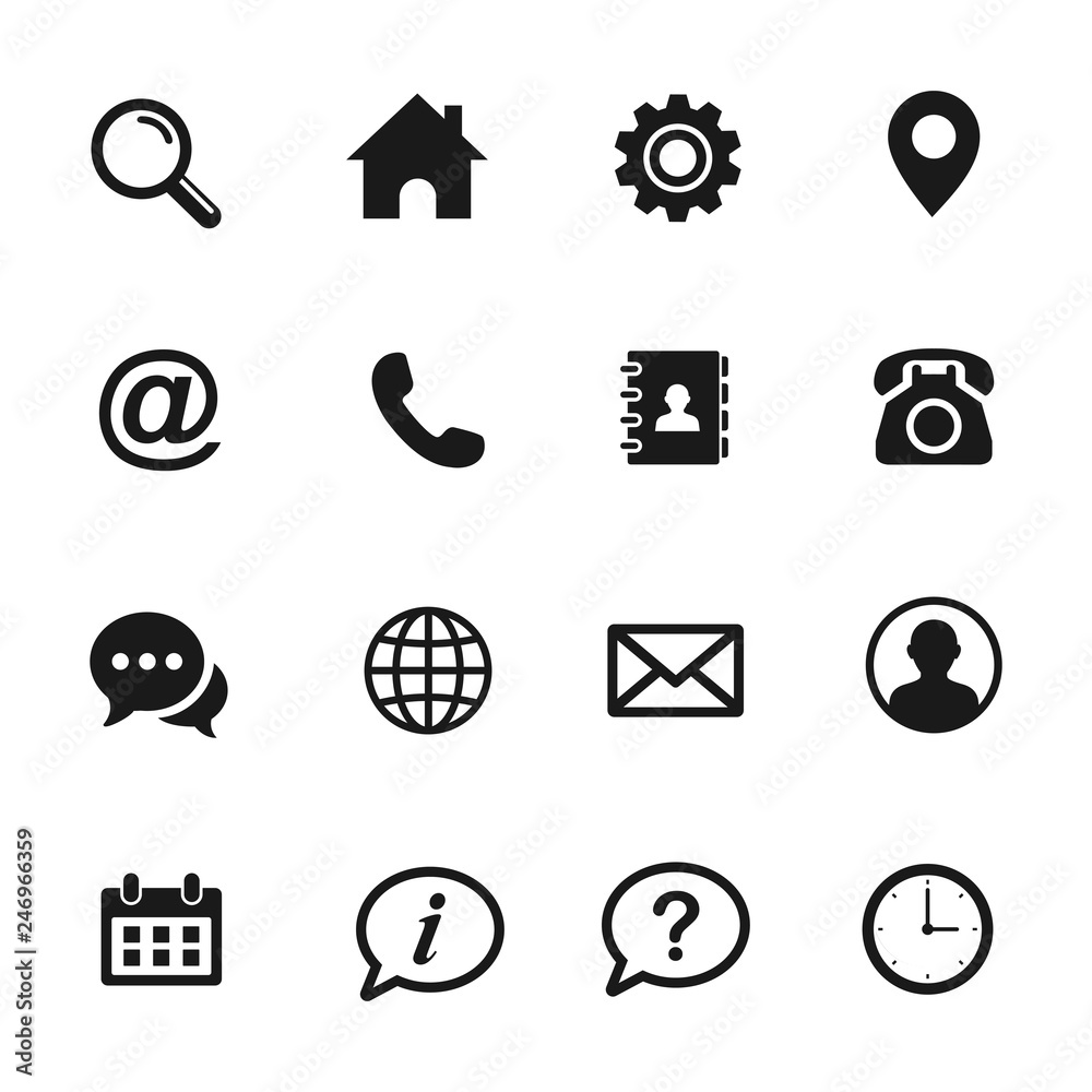 Poster web icon set. set of web icon symbol vector