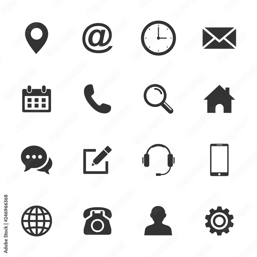 Poster web icon set. set of web icon symbol vector