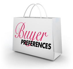 Buyer Preferences Likes Popularity Shopping Bag 3d Illustration