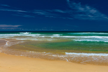 Sandy beach, Currimundi Lake, Caloundra, Sunshine Coast, Queensland, Australia