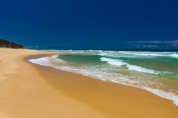 Sandy beach, Currimundi Lake, Caloundra, Sunshine Coast, Queensland, Australia
