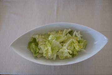 green salad on the table