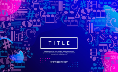 Obraz premium Abstract background music