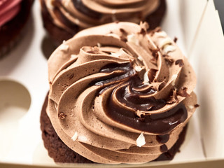 chocolate cake with cream