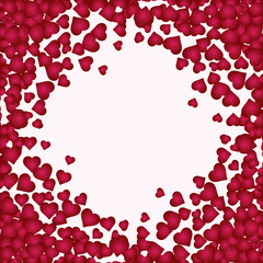 Colored Heart Illustration valentine's day card elegant festive vector with space for text. Symbols of tenderness and love