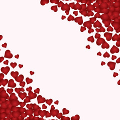 Colored Heart Illustration valentine's day card elegant festive vector with space for text. Symbols of tenderness and love