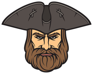 Pirate head with sailor hat
