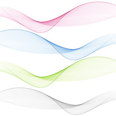 Smooth,clear,beautiful waves set Wave abstract background Wave blue,red,green