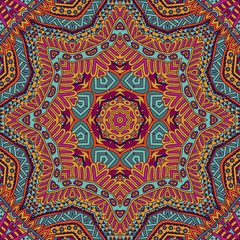 Mandala doodle lines decorated background. Vintage decorative Hand drawn Oriental motifs background.