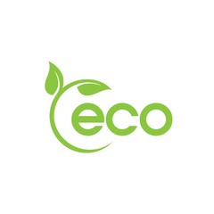 Eco flat vector icon. Ecology flat vector sign. Tree leaf flat vector icon