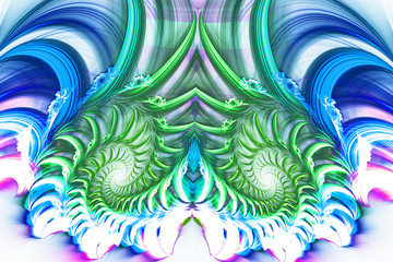 Abstract fantasy ornament pattern. Creative fractal design for greeting cards or t-shirts.