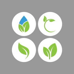 Eco flat vector icon. Ecology flat vector sign. Tree leaf flat vector icon