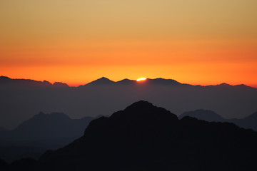 Dawn on the Moses Mountain, Sinai Peninsula, Egypt