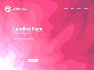 website landing page with abstract curve
