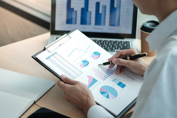 Business People Meeting Design Ideas professional investor working new start up project. Concept. business planning in office