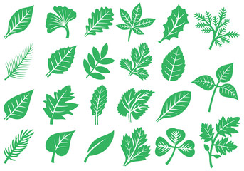 Leaf icons vector set (design elements)