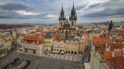 Obraz premium Prag Strassen von Oben