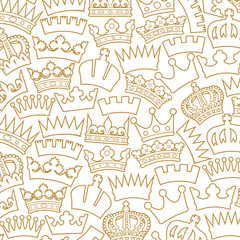 background pattern with crowns