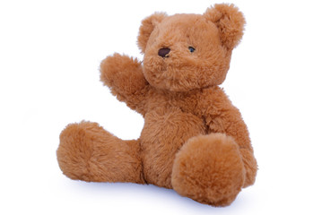 Teddy Bear lift , teddy bear isolated on white background