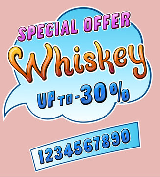 Whiskey promotional sticker