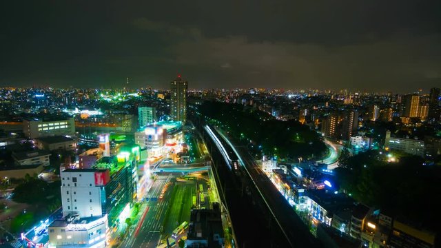 東京夜景　タイムラプス　交通インフラ
