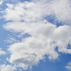 Fototapeta premium Blur gradient mesh sky with clouds. Vector illustration.