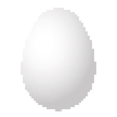 Pixel art design of a Egg. Vector illustration.
