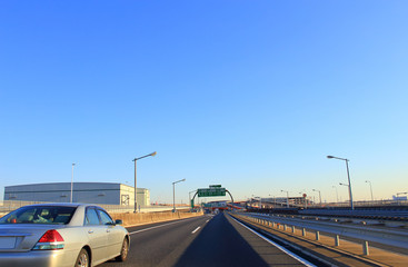 高速道路　交通風景